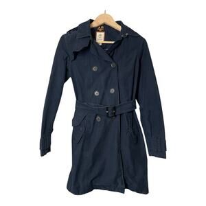 Timberland Women's Waterproof Trench Coat Navy Blue Jacket Classic XS Capsule